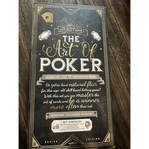 The Art of Poker Original Gentleman's Series Poker Set  game pack chips, cards +
